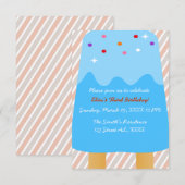 Popsicle Candyland Uitnodiging (Voorkant / Achterkant)