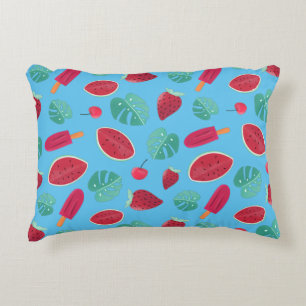 Popsicle, Cherry, aardbei en watermeloenen Accent Kussen