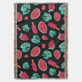 Popsicle, Cherry, aardbei en watermeloenen Deken (Voorkant Verticaal)