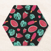 Popsicle, Cherry, aardbei en watermeloenen Kartonnen Onderzetters (Voorkant)