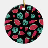 Popsicle, Cherry, aardbei en watermeloenen Keramisch Ornament (Voorkant)