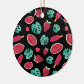 Popsicle, Cherry, aardbei en watermeloenen Keramisch Ornament (Links)
