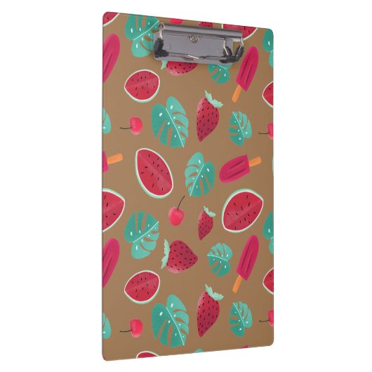 Popsicle, Cherry, aardbei en watermeloenen Klembord (Rechts)