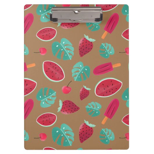 Popsicle, Cherry, aardbei en watermeloenen Klembord (Voorkant)