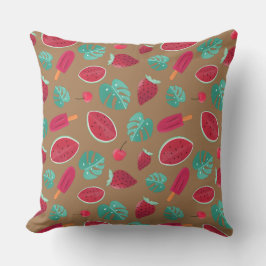 Popsicle, Cherry, aardbei en watermeloenen Kussen