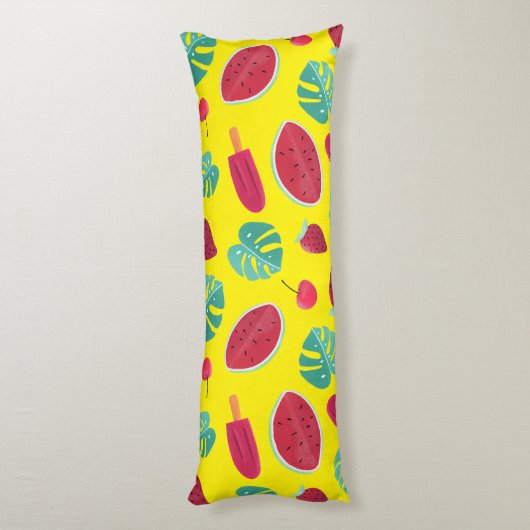 Popsicle, Cherry, aardbei en watermeloenen Lichaamskussen (Achterkant (Verticaal))