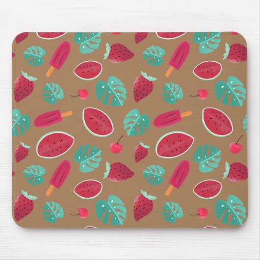 Popsicle, Cherry, aardbei en watermeloenen Muismat (Voorkant)