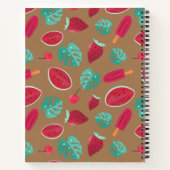Popsicle, Cherry, aardbei en watermeloenen Notitieboek (Achterkant)