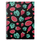 Popsicle, Cherry, aardbei en watermeloenen Notitieboek (Voorkant)