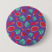 Popsicle, Cherry, aardbei en watermeloenen Ronde Button 7,6 Cm (Voorkant)