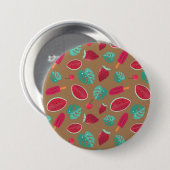 Popsicle, Cherry, aardbei en watermeloenen Ronde Button 7,6 Cm (Voorkant /achterkant)