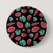 Popsicle, Cherry, aardbei en watermeloenen Ronde Button 7,6 Cm (Voorkant)