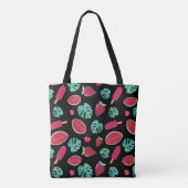 Popsicle, Cherry, aardbei en watermeloenen Tote Bag (Achterkant)