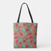Popsicle, Cherry, aardbei en watermeloenen Tote Bag (Achterkant)