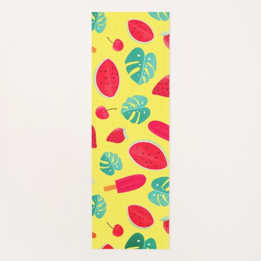 Popsicle, Cherry, Strawberry & Watermelon Yogamat (Voorkant)