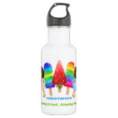 Popsicle Colorful Kinder Personalized Waterfles (Voorkant)
