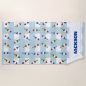 POPSICLE EN VUURWERK GEPERSONALISEERDE HANDDOEK (Voorkant)