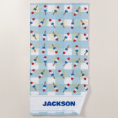 POPSICLE EN VUURWERK GEPERSONALISEERDE HANDDOEK (Voorkant)