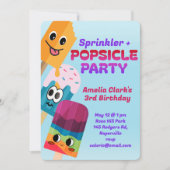 Popsicle Feest Verjaardag Kaart (Voorkant)