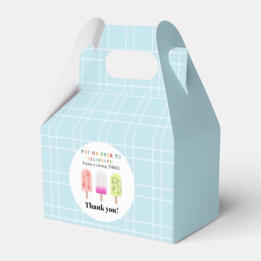 Popsicle Feestje Bedankdoosjes (Voorkant Zijde)