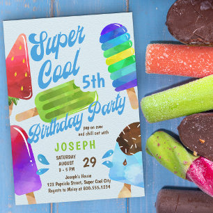 Popsicle Feestje Elke Leeftijd Jongens Super Cool Kaart