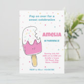 Popsicle Feestje Kom erbij Kaart (Staand voorkant)
