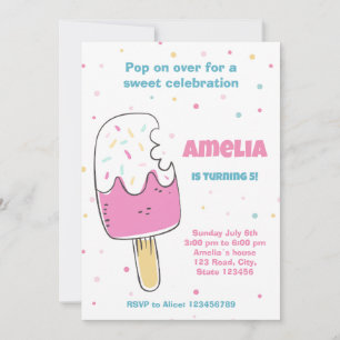 Popsicle Feestje Kom erbij Kaart