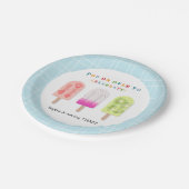 Popsicle Feestje Papieren Bordje (Gekanteld)