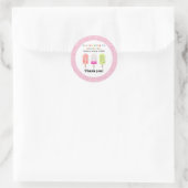 Popsicle Feestje Ronde Sticker (Tas)