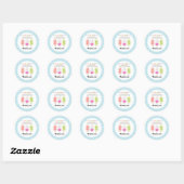 Popsicle Feestje Ronde Sticker (Vel)