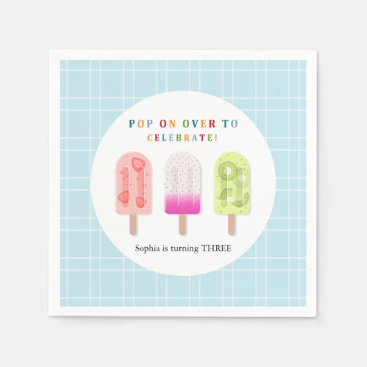 Popsicle Feestje Servet (Voorkant)