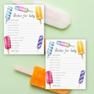 Popsicle - Feestspel   Wensen voor baby spel