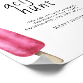 Popsicle - fopspeen jacht baby shower spel poster (Hoek)