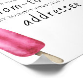 Popsicle - Help de bezige aanstaande moeder geadre Poster (Hoek)