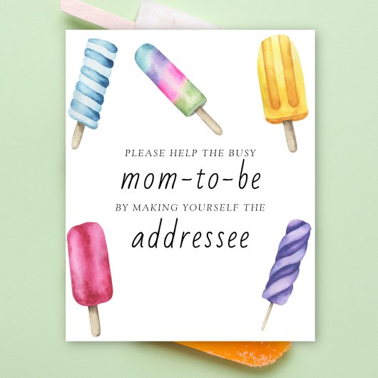 Popsicle - Help de bezige aanstaande moeder geadre Poster