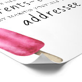 Popsicle - Help de drukke ouders-to-be geadresseer Poster (Hoek)