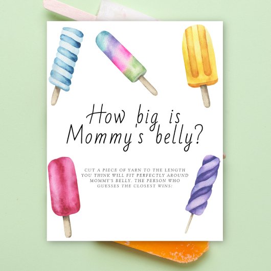 Popsicle - hoe groot is mama's buik spel  poster
