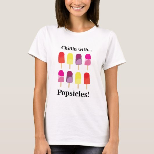 Popsicle Ice Cream Kleurrijke Zomer T-shirt (Voorkant)