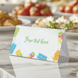 Popsicle Ice Cream Summer Party Food Tent Plaatskaartje