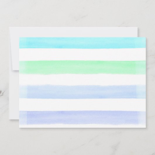 Popsicle Ice Cream Verjaardag Zomer Pool Party Kaart (Achterkant)