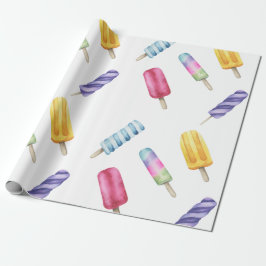 Popsicle Ice Cream voor de verjaardag Cadeaupapier