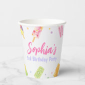 Popsicle Ice Cream Zomerfeest Papieren Bekers (Voorkant)