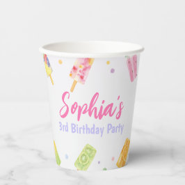 Popsicle Ice Cream Zomerfeest Papieren Bekers