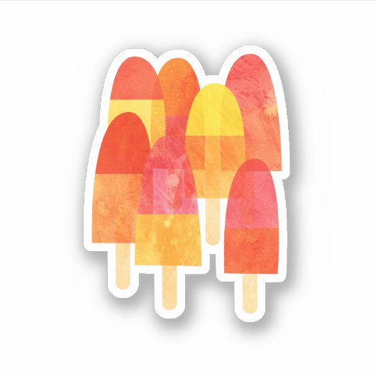 Popsicle Ice Lollies Sticker (Voorkant)