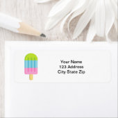 Popsicle ice lolly aangepaste retour adreslabels etiket (Insitu)