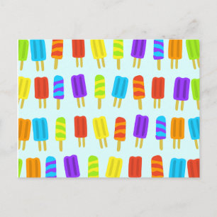 Popsicle Ice Lolly Pattern Briefkaart
