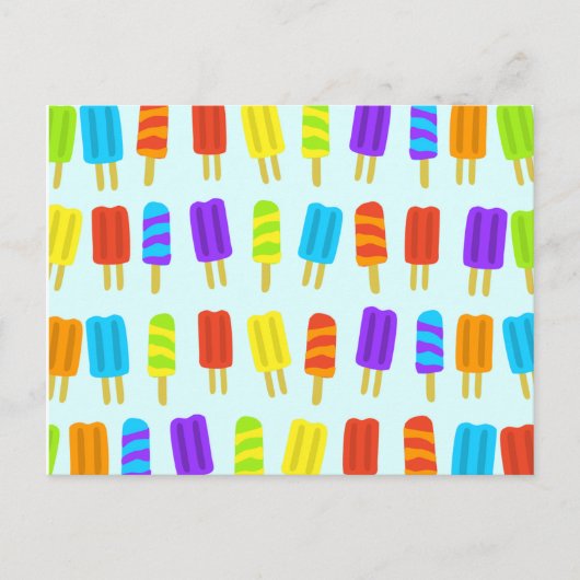 Popsicle Ice Lolly Pattern Briefkaart (Voorkant)