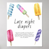 Popsicle ijs - Late night luierspel Poster (Voorkant)