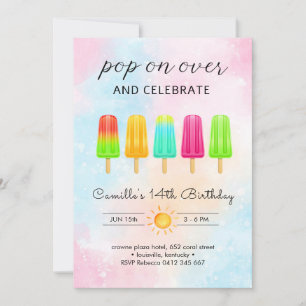 Popsicle ijs verjaardag kaart