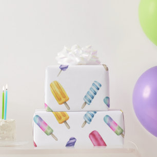 Popsicle ijs voor verjaardag cadeaupapier